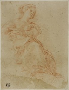 Mujer sentada en las nubes de Cristoforo Roncalli