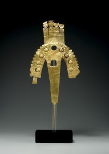 Un adorno de pluma de oro Huari, Costa Sur, c.700-1000 de Culture Huari