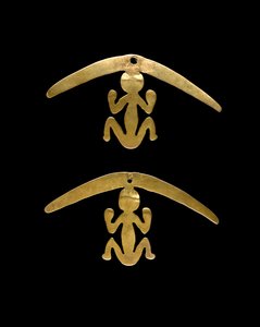 Par de Pendientes, 600-1600 AD