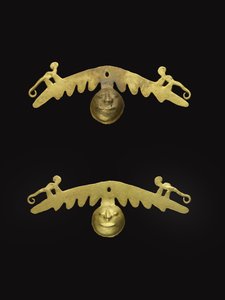 Par de Ornamentos para Orejas, 600-1600 d.C.