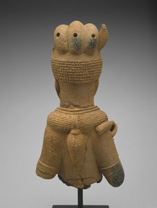 Cabeza y torso de una figura femenina, región de Jos Plateau, Nigeria, 500 a.C.-200 d.C. (barro) de Culture Nok