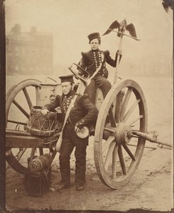 Trompetista Gritten y trompetista Lang en Woolwich, 1856 de Cundall and Howlett