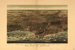 	La ciudad de Chicago. de Currier and Ives