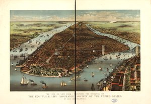 La ciudad de Nueva York. de Currier and Ives Equitable Life Assurance Society Of The United States