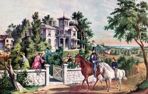 Vida campestre americana, mañana de mayo, 1855 de Currier and Ives