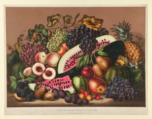 Pieza de fruta americana de Currier and Ives