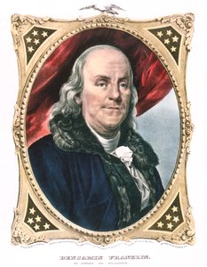 Benjamin Franklin, estadista, impresor y científico estadounidense, siglo XIX de Currier and Ives