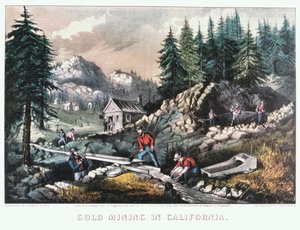 Minería de oro en California, 1849 1871 de Currier and Ives