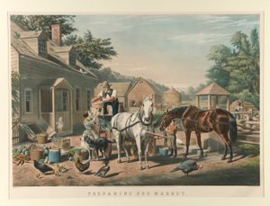 preparándose para el mercado de Currier and Ives