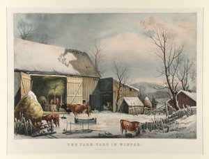 El corral en invierno de Currier and Ives