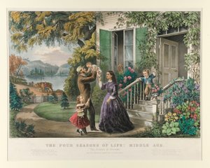 Las cuatro estaciones de la vida: Edad media de Currier and Ives