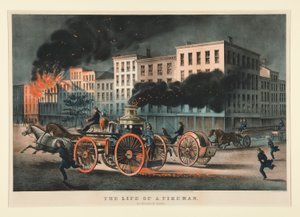 La Vida de un Bombero / El Sistema Metropolitano. de Currier and Ives