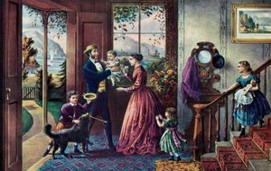 La temporada de la fuerza, Edad Media, 1868 de Currier and Ives