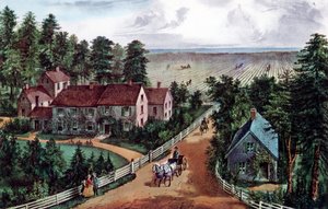 El hogar de los granjeros del oeste, 1871 de Currier and Ives