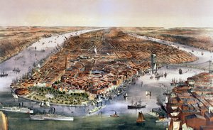 La ciudad de Nueva York, EE.UU., 1870