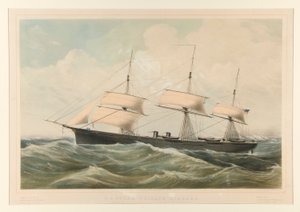 Fragata de vapor de los Estados Unidos Niagara de Currier and Ives