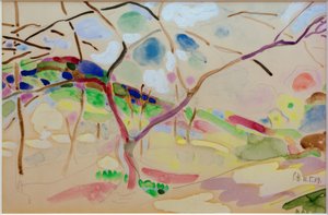 Paisaje con árboles en Pretzfeld de Curt Herrmann