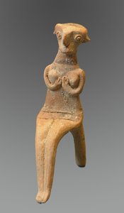 Figurilla de una mujer sentada de Cypriot