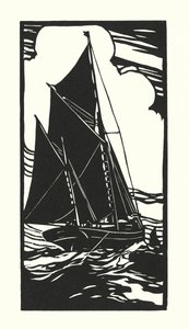 Barcos de pesca y barcazas: Brixham Trawler (xilografía)