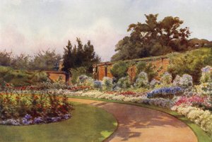 Una frontera anual, el jardín de la princesa Charlotte, Claremont (litografia en color) de Cyril Ward
