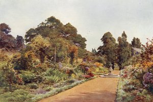 The Center Walk, Claremont, mirando al norte (litografia en color) de Cyril Ward