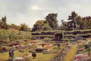 The Old Pond Garden, Hampton Court (litografia en color) de Cyril Ward