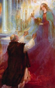 La leyenda del Aceite de Coronación y la Ampolla, La Virgen apareciendo a Thomas A Becket de Cyrus Cuneo