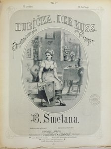 Portada de la partitura de El Beso por Bedrich Smetana (1824-84)