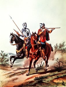 Caballería francesa armada con pistolas de rueda de D. de (after) Noirmort