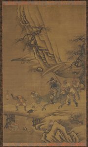 Zhong Kui y Demonios Cruzando un Puente de Dai Jin