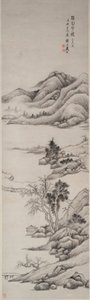 Arroyos y montañas distantes de Dai Xi