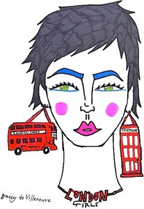 London Girls (dibujo) de Daisy de Villeneuve