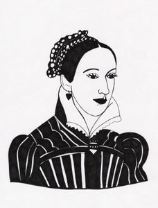 Mary Queen of Scots, 2017 (rotulador sobre papel)