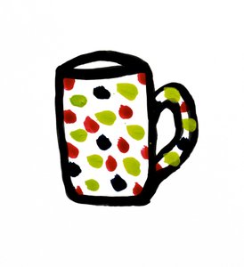 Mug, 2017 (tinta china y pintura sobre papel)