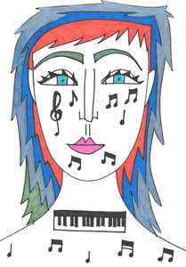 Música (rotulador sobre papel)