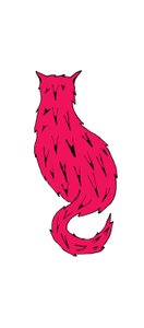 Gato rojo (rotulador sobre papel) de Daisy de Villeneuve