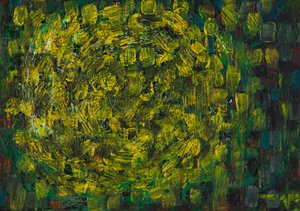 Abstracto en verde y amarillo vivos