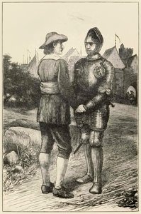 Esperanzado y Cristiano de El progreso del peregrino de este mundo al venidero por John Bunyan (1628-1688) ilustración de Thomas Dalziel (1823-1906) de Dalziel Brothers