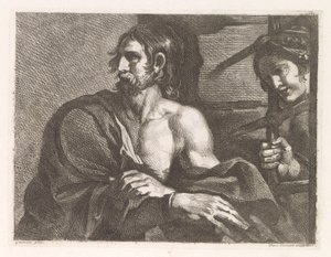 San Juan Bautista en prisión visitado por Salomé de Damiano Pernati