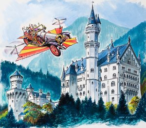 Chitty Chitty Bang Bang pasa por Neushwanstein, en los Alpes bávaros de Dan Escott