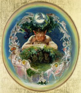 El fauno y las hadas, c.1834 de Daniel Maclise