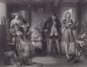 Una escena de "Midas" de Daniel (after) Maclise