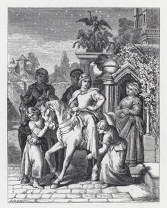 Ilustración para el poema de Tennyson, La Princesa de Daniel (after) Maclise