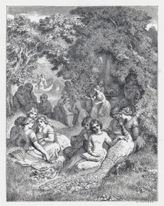 Ilustración para el poema de Tennyson, La Princesa de Daniel (after) Maclise