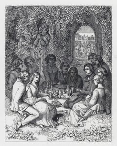 Ilustración para el poema de Tennyson, La Princesa de Daniel (after) Maclise