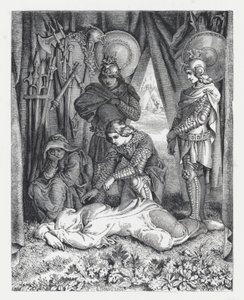 Ilustración para el poema de Tennyson, La Princesa de Daniel (after) Maclise
