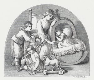 Ilustración para el poema de Tennyson, La Princesa de Daniel (after) Maclise