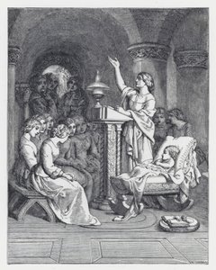 Ilustración para el poema de Tennyson, La Princesa de Daniel (after) Maclise