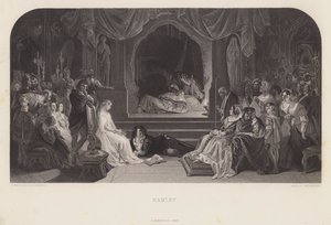 La Escena de la Obra en Hamlet de Daniel (after) Maclise