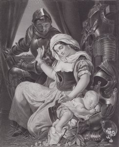 La cuna del guerrero de Daniel (after) Maclise